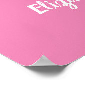 Bruiloft Bridal Shower Bord Roze Liefde Poster (Hoek)
