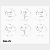 Bruiloft Bridal Shower Bruidsuitnodiging Ronde Sticker (Vel)