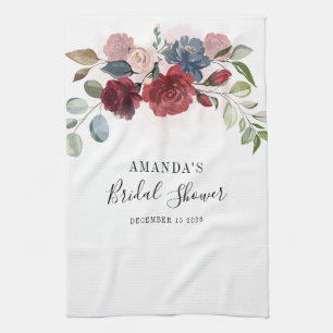 Bruiloft Bridal Shower Burgundy Rustic Bloemstuk C Theedoek