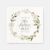 Bruiloft Bridal Shower De Toekomstige Mrs Watercol Servet (Voorkant)