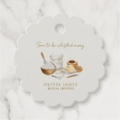 Bruiloft bridal shower die binnenkort wordt weggev bedankjes labels (Voorkant)