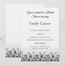 Bruiloft Bridal Shower | Elegant Uitnodigingsontwe
