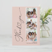 Bruiloft Bridal Shower Foto Dankkaart Bedankkaart (Staand voorkant)