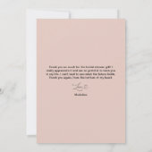 Bruiloft Bridal Shower Foto Dankkaart Bedankkaart (Achterkant)