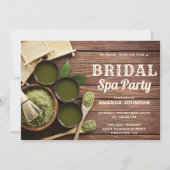 Bruiloft Bridal Shower Groene Spa Uitnodiging (Voorkant)