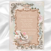 Bruiloft Bridal Shower in Retro Stijl Kaart