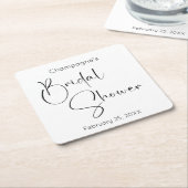 Bruiloft Bridal Shower Kartonnen Onderzetters (Schuin)