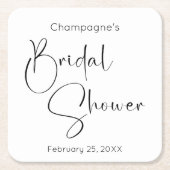 Bruiloft Bridal Shower Kartonnen Onderzetters (Voorkant)