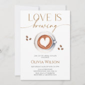 Bruiloft Bridal Shower - Koffie & Brunch Kaart (Voorkant)