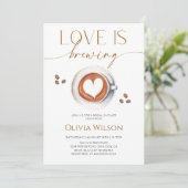 Bruiloft Bridal Shower - Koffie & Brunch Kaart (Staand voorkant)