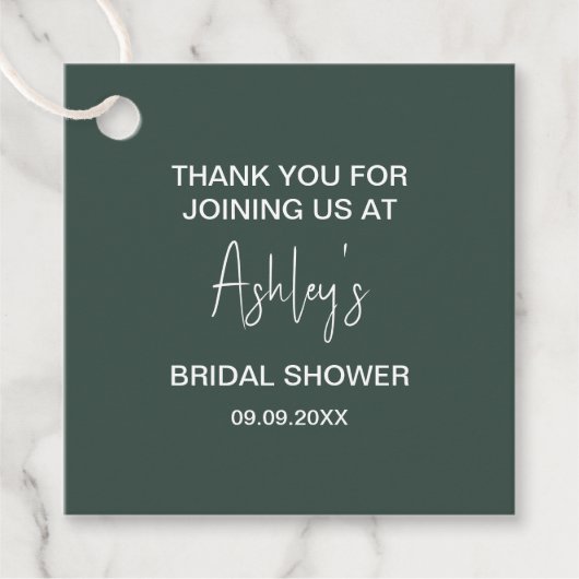 Bruiloft Bridal Shower Mid-Century Modern Vervaaid Bedankjes Labels (Voorkant)