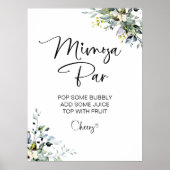 Bruiloft Bridal Shower Mimosa Bar Bord Poster (Voorkant)
