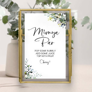 Bruiloft Bridal Shower Mimosa Bar Bord Poster