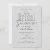 Bruiloft Bridal Shower Modern Chic Wit Grijs Uitno Kaart (Voorkant)
