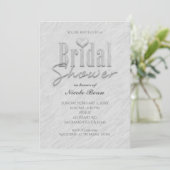 Bruiloft Bridal Shower Modern Chic Wit Grijs Uitno Kaart (Staand voorkant)