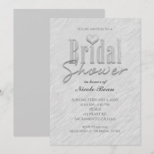 Bruiloft Bridal Shower Modern Chic Wit Grijs Uitno Kaart