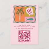 Bruiloft Bridal Shower Modern Cute Aangepaste QR C Informatiekaartje (Voorkant)