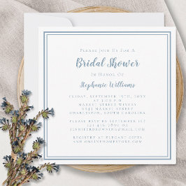 Bruiloft Bridal Shower Moderne Vierkante Elegante Kaart