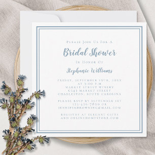 Bruiloft Bridal Shower Moderne Vierkante Elegante  Kaart
