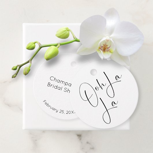 Bruiloft Bridal Shower Ooh La La Bedankjes Labels