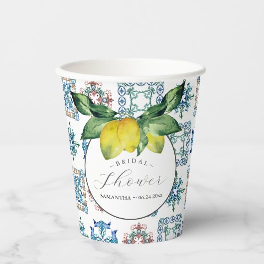 Bruiloft Bridal Shower Papieren Bekers (Voorkant)