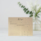 Bruiloft Bridal Shower Receptkaart met Glitters Briefkaart (Staand voorkant)