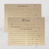 Bruiloft Bridal Shower Receptkaart met Glitters Briefkaart (Voorkant / Achterkant)