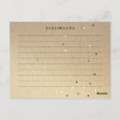 Bruiloft Bridal Shower Receptkaart met Glitters Briefkaart (Achterkant)