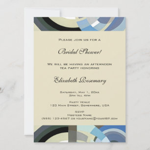 Bruiloft Bridal Shower, Retro Art Deco Jazz Kaart