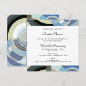 Bruiloft Bridal Shower, Retro Art Deco Jazz Kaart (Voorkant / Achterkant)