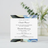 Bruiloft Bridal Shower, Retro Art Deco Jazz Kaart (Staand voorkant)