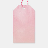 Bruiloft Bridal Shower Roze Waterverf Bloem Dank J Cadeaulabel (Achterkant)