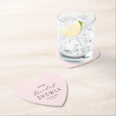 Bruiloft Bridal Shower Roze Zwart Chic Onderzetter (Insitu)