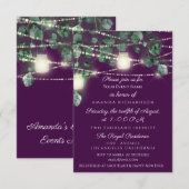 Bruiloft Bridal Shower Rustic Hout Goud Prummen Ja Kaart (Voorkant / Achterkant)