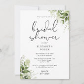 Bruiloft Bridal Shower Rustieke Groene Monogram Kaart (Voorkant)