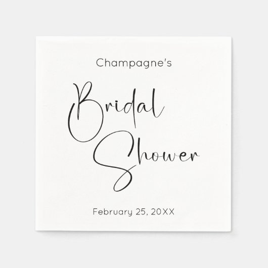 Bruiloft Bridal Shower Servet (Voorkant)