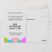 Bruiloft Bridal Shower Verandering van Plannen Har Briefkaart (Achterkant)