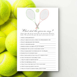 Bruiloft Bridal shower Wat zei de bruidegom spel