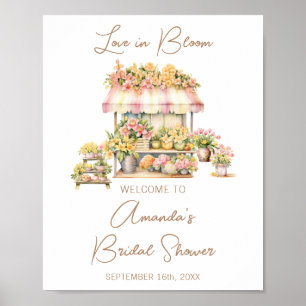 Bruiloft Bridal Shower Welcome met bloemenmarkt Li Poster