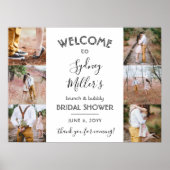 Bruiloft Bridal Shower Welkom 4 Foto Collage Poster (Voorkant)