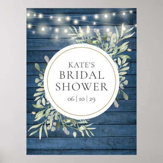 Bruiloft Bridal Shower Welkom Bord Poster (Voorkant)