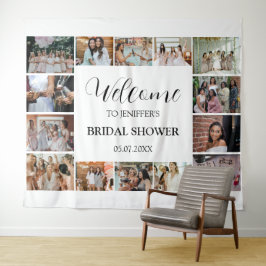 Bruiloft Bridal Shower Welkom Script minimale foto Wandkleed