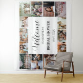 Bruiloft Bridal Shower Welkom Script minimale foto Wandkleed (In situ)