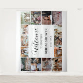 Bruiloft Bridal Shower Welkom Script minimale foto Wandkleed (Voorkant)
