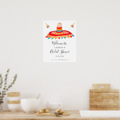 Bruiloft Bridal Shower Welkomstbord Met Sombrero Poster (Keuken)