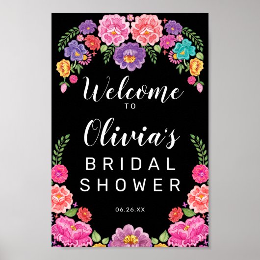 Bruiloft Bridal Shower Welkomstbord Poster (Voorkant)
