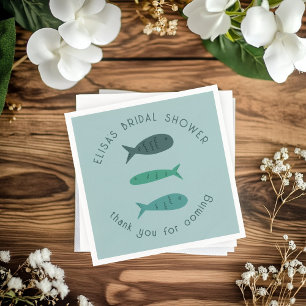 Bruiloft Bridal Shower Zeepartij Cute Fishes MAATW Servet