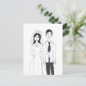 bruiloft briefkaart (Staand voorkant)