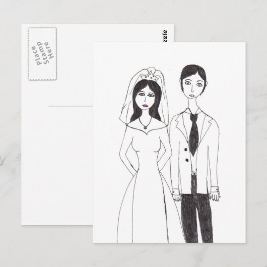 bruiloft briefkaart (Voorkant / Achterkant)
