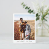 Bruiloft Briefkaart Gastenboek Aangepaste fotosjab (Staand voorkant)